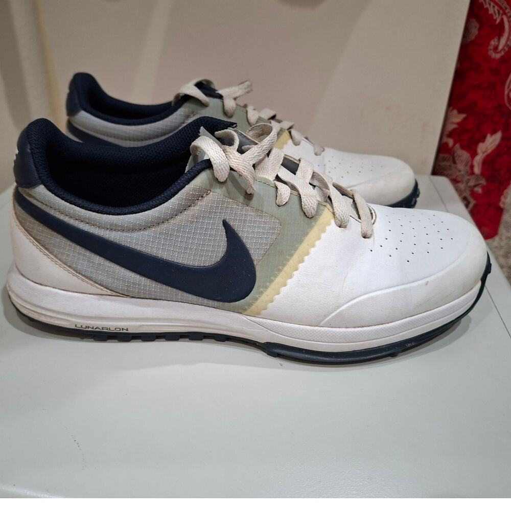 Nike Mens Lunar Mont Royal Spikeless Golf Shoes 652530-100 Sz 9